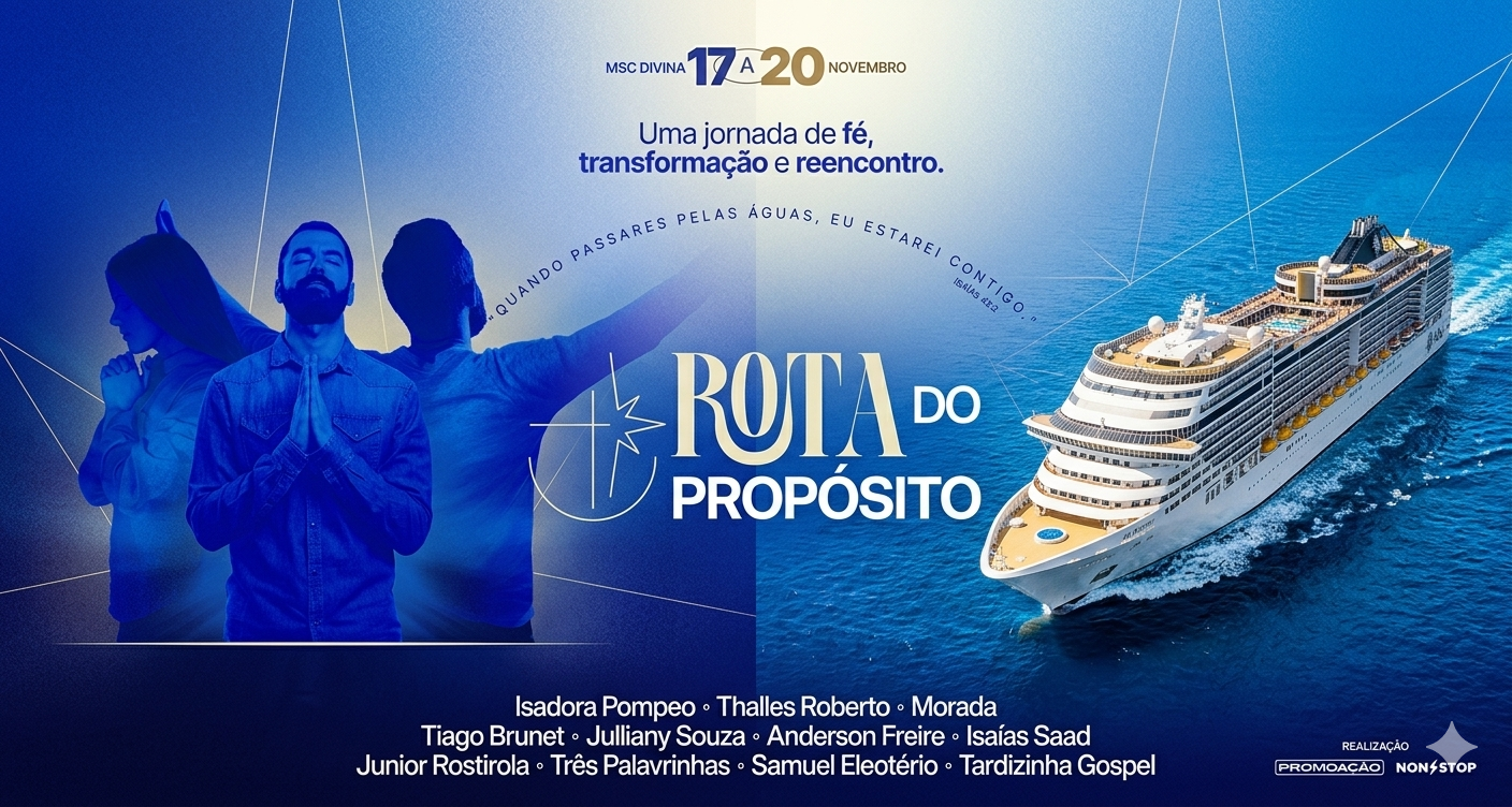 Rota do Proposito - 11/2026 - Jornada de Fé, Transformação e Reencontro - Cabines na Descrição - Pacote de viagem